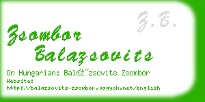 zsombor balazsovits business card